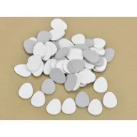 Fa tojás 3cm szürke-fehér 60db/csomag – húsvéti dekorációhoz