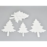 Fehér fa mamutfenyő 6db/csomag – karácsonyi dekorációhoz