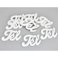 Fehér fa Tél felirat 4,5x7cm 8db/csomag – koszorúhoz, asztaldíszhez