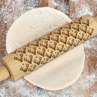 Kekszmintázó sodrófa - Szarvas fej 39cm – karácsonyi dekorációhoz