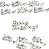 Boldog karácsonyt felirat fehér 7cm 12db/cs – koszorúhoz, asztaldíszhez