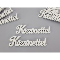 Fehér "Köszönettel" felirat 9cm 8db/csomag – festéshez, dekorációhoz