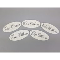 "Édes otthon" ovál táblák fehér 5db/cs – festéshez, dekorációhoz