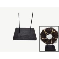 Fa talp kreatív dekorációkhoz 2-es fekete 20/# – ajtódíszhez, koszorúalapnak