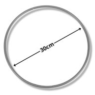 Fém karika ezüst 30cm – koszorúkészítéshez – Koszorú alapok, asztal- és ajtódísz kellékek