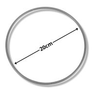 Fém karika ezüst 20cm – koszorúkészítéshez – Koszorú alapok, asztal- és ajtódísz kellékek