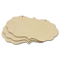 Natúr fa fodros tábla 12x25cm 3db/csomag – festéshez, dekorációhoz