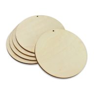 Fa kör lap lyukkal natúr 15cm 5db/csomag – festéshez, dekorációhoz