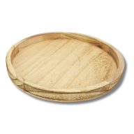 Fa tálca 26cm barna – koszorúkészítéshez – Koszorú alapok, asztal- és ajtódísz kellékek