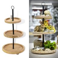 Fa kínálótál 3 szintes – esküvői dekorációhoz – Szezonok, alkalmak