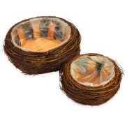 Fonott inda tál szett barna 2db/szett 36/#