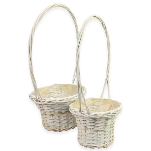  Fonott kosár szett fehér 2db/szett 10/#