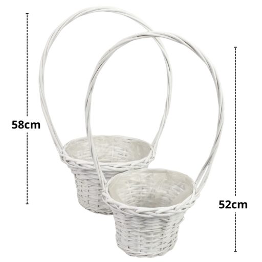  Fonott kosár szett fehér 2db/szett 10/#