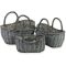 Fonott kosár szett szürke 3db/szett 18/#