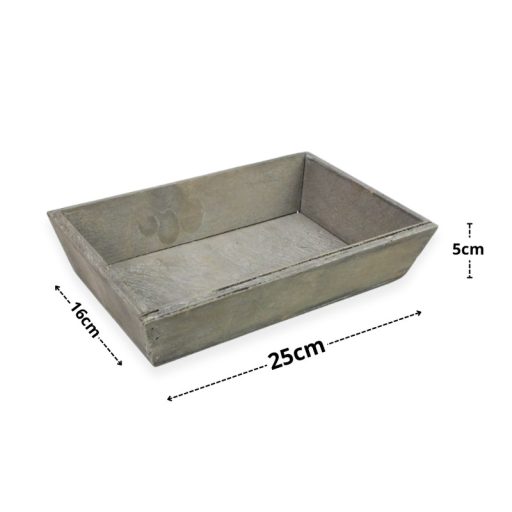 Antik szürke fa tálca nagy 55x16x6cm 20/#