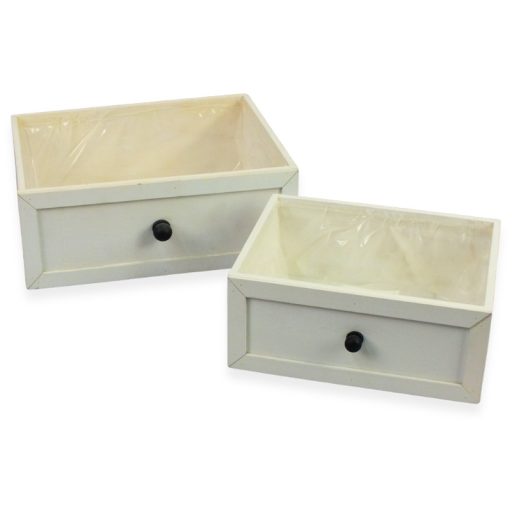 Fehér fa fiók szett 2db/szett 20/#