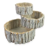  Fakéreg virágláda szett kerek fehér 3db/szett 7-30/#