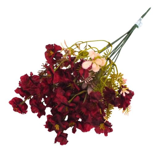 7 ágú virágos csokor bordó