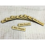 Natúr fa - "Áldott ünnepeket" hosszú scrapbook tábla 10db/csomag – karácsonyi dekorációhoz