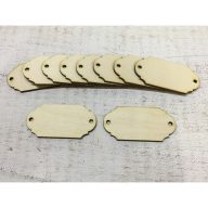 Natúr fa - Egyenes címtábla  10db/csomag – festéshez, dekorációhoz