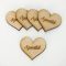 Natúr fa - Szív "Szeretlek" 4cm 5db/cs – valentin napi dekorációhoz