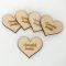 Natúr fa - Szív "Szeretlek,örökké" 4cm 5db/cs – valentin napi dekorációhoz