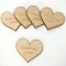 Natúr fa - Szív "Fontos vagy nekem" 4cm 5db/cs – valentin napi dekorációhoz