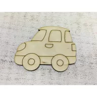 Natúr fa - Autó 8cm – festéshez, dekorációhoz – Lézervágott fa termékek