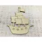 Natúr fa - Hajó 9,5cm – festéshez, dekorációhoz – Lézervágott fa termékek