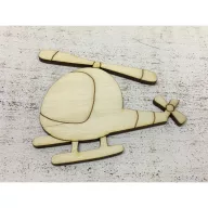 Natúr fa - Helikopter 7cm – festéshez, dekorációhoz