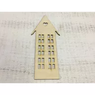 Natúr fa - Szíves magas ház 22cm – festéshez, dekorációhoz