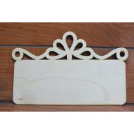 Natúr fa - Díszes tábla 20x13cm – festéshez, dekorációhoz