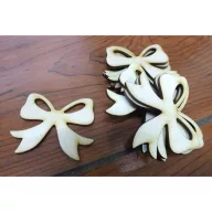 Natúr fa - Masni szalagos 10db/csomag – karácsonyi dekorációhoz