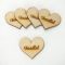 Natúr fa - Szív "Imádlak" 4cm 5db/cs – valentin napi dekorációhoz
