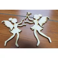 Natúr fa - Tündérek 2db/csomag – festéshez, dekorációhoz