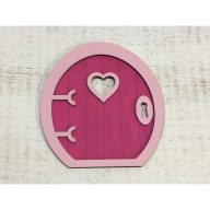 Fa - Tündérajtó "Dála" magenta – kerti és otthoni dekorációhoz