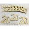 Natúr fa - Évfordulós számok 20-as 10db/csomag – festéshez, dekorációhoz