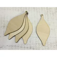 Natúr fa - Csepp karácsonyfadísz  12cm 5db/csomag – koszorúhoz, asztaldíszhez