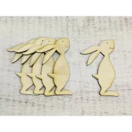 Natúr fa - Nyuszkó kicsi 10cm 5db/csomag – húsvéti dekorációhoz