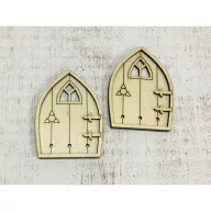 Natúr fa - Tündérajtó kicsi "Tara" 2db/csomag – kerti és otthoni dekorációhoz