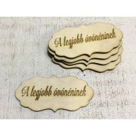 Natúr fa - "A legjobb óvónéninek" fodros tábla 5db/csomag – ballagási ajándékokhoz
