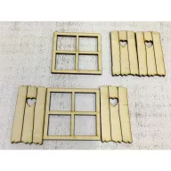 Natúr fa - Tündérablak kocka,spalettával 2szett/csomag – festéshez, dekorációhoz