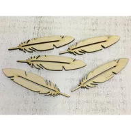 Natúr fa - Madártoll 10cm 5db/csomag – festéshez, dekorációhoz