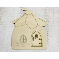Natúr fa - Tündérház 24cm – festéshez, dekorációhoz