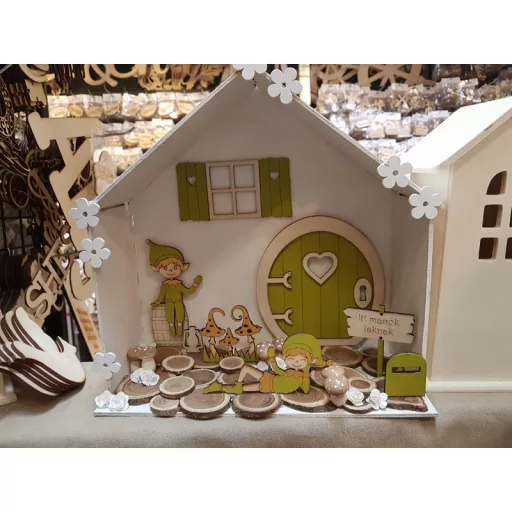 Natúr fa - Manó kellékek 5db/csomag – kerti és otthoni dekorációhoz