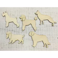Natúr fa - Kutya csomag 5db/csomag – festéshez, dekorációhoz