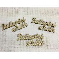 Natúr fa -  "Ballagási emlék" felirat 9,5cm 3db/csomag – ballagási ajándékokhoz