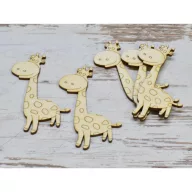 Natúr fa - Zsiráf 9,5cm 5db/csomag – festéshez, dekorációhoz