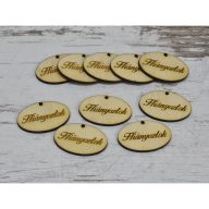 Natúr fa - "Hiányoztok" ovál tábla 10db/csomag – kegyeleti dekorációhoz