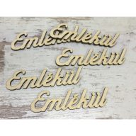 Natúr fa - "Emlékül" felirat 9cm 5db/csomag – festéshez, dekorációhoz